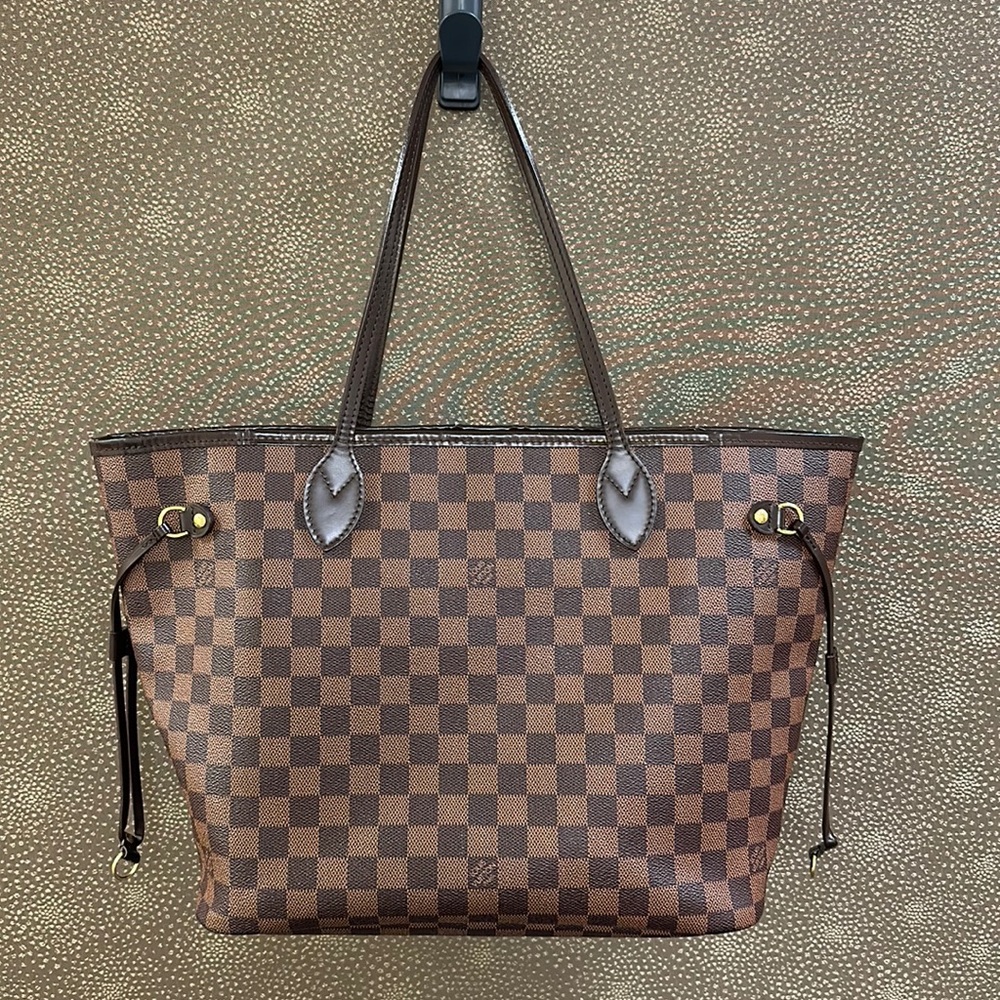 🔥🔥🔥Authentic Louis Vuitton Damier Ebene Neverfull MM Tote Shoulder Bag - Picture 2 of 16